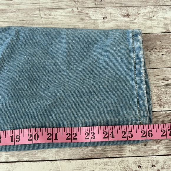 Simple Society Light Wash Distressed High Rise Straight Leg Jeans - Picture 7 of 10